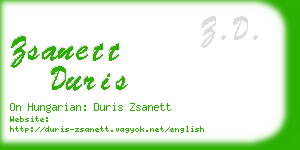 zsanett duris business card